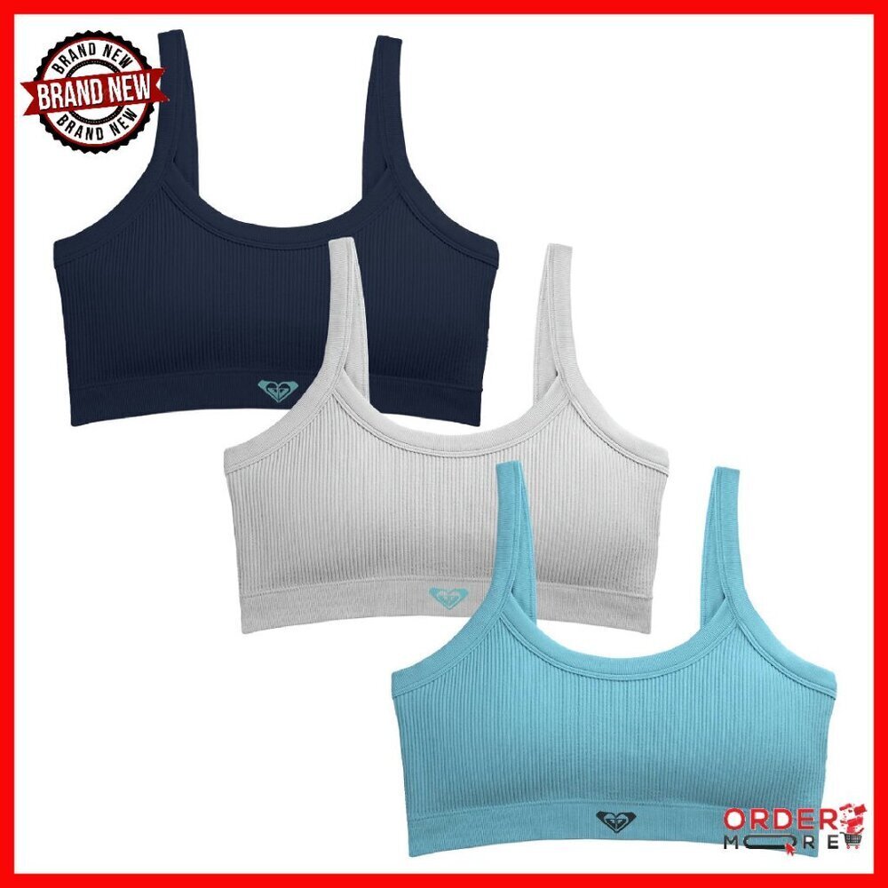 Seamless Wirefree Bralette Set 3-Pack Ribbed Lounge Comfort